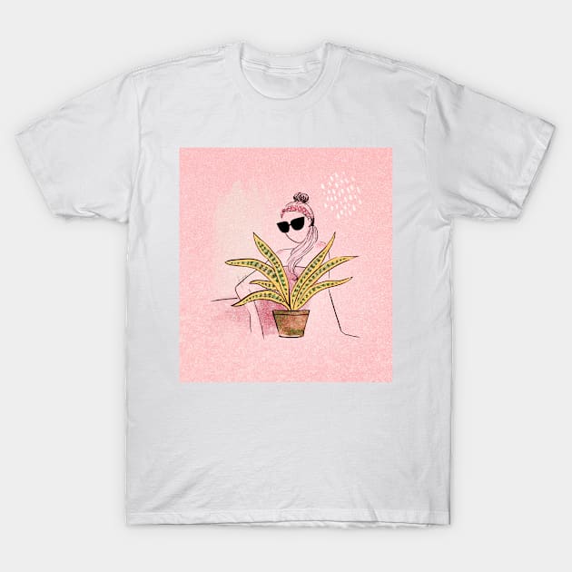 Sunday afternoon plant T-Shirt by Tyne Bobier Illustrations